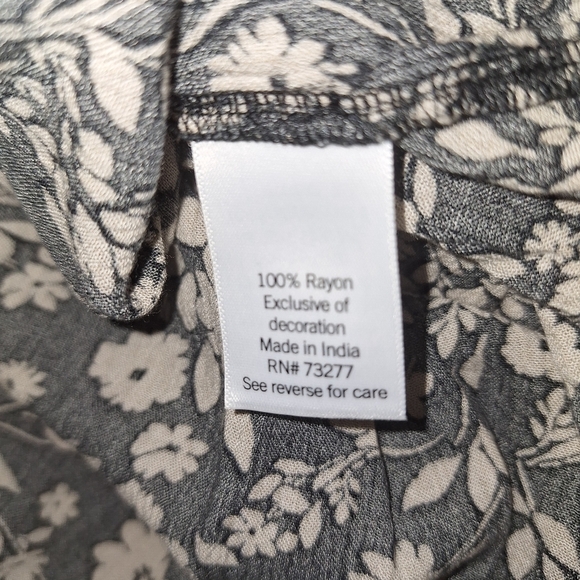 Sonoma Floral Maxi Dress MATERNITY Large Black with Tan Flowers - Picture 10 of 11